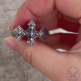 Christian Cross Sterling Silver Ring