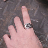 Norse Wolf Stainless Steel Animal Ring