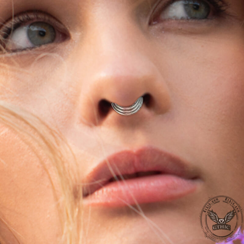 3-Tier Stacked Titanium Septum Piercing Ring – GTHIC