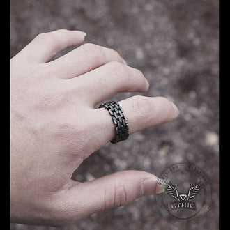 Hollow Chain Stainless Steel Ring