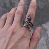 Wild Snake Stainless Steel Animal Ring