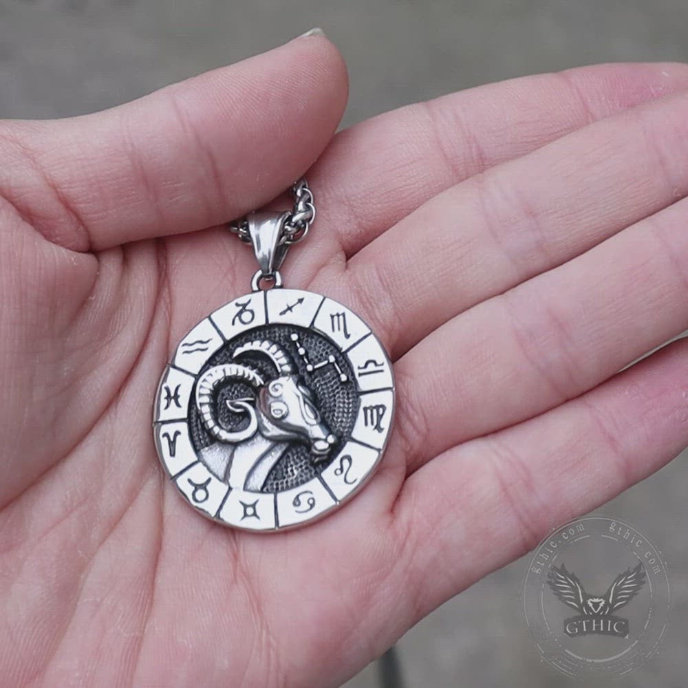 Aries Stainless Steel Pendant