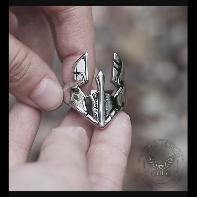 Spartan Helmet Stainless Steel Ring