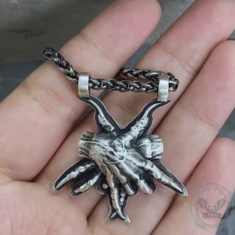 Baphomet Hands Sterling Silver Pendant