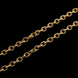 3 mm* 60 cm Cable Link Gold Chain | Gthic.com