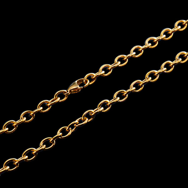 3 mm* 60 cm Cable Link Gold Chain | Gthic.com