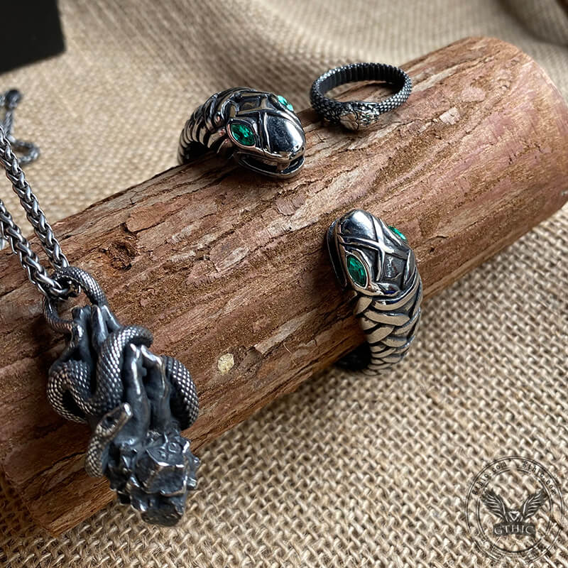 3 Pcs Ouroboros Snake Jewelry Set | Gthic.com