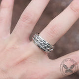 Hemp Cable Pattern Stainless Steel Retro Ring