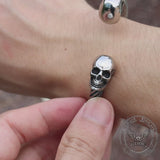 Ghost Head Stainless Steel Opening Bracelet