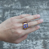 Gold Plated Freemason Stainless Steel Masonic Ring