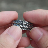 Retro Dragon Spine Stainless Steel Ring