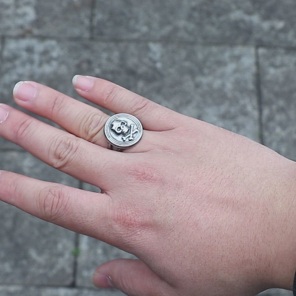 Silver Signet Ring Women Ring Men Ring Initial Ring Gift 