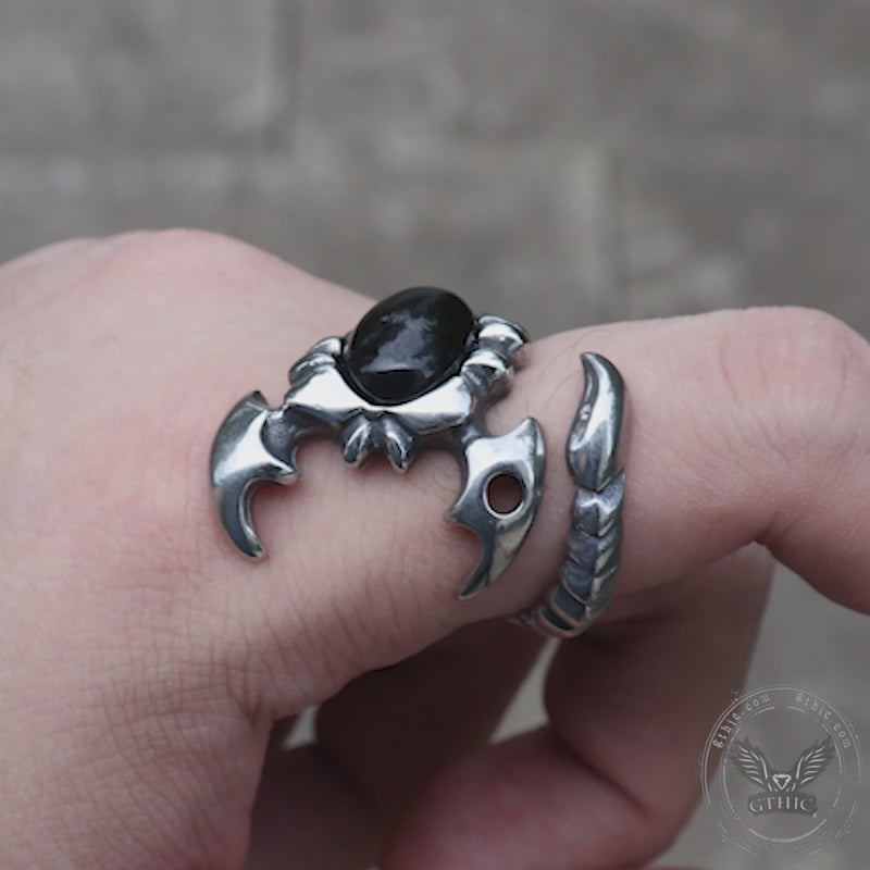 Venomous Scorpion CZ Stainless Steel Animal Ring