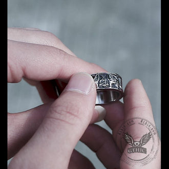 Fenris-wolf Stainless Steel Viking Ring