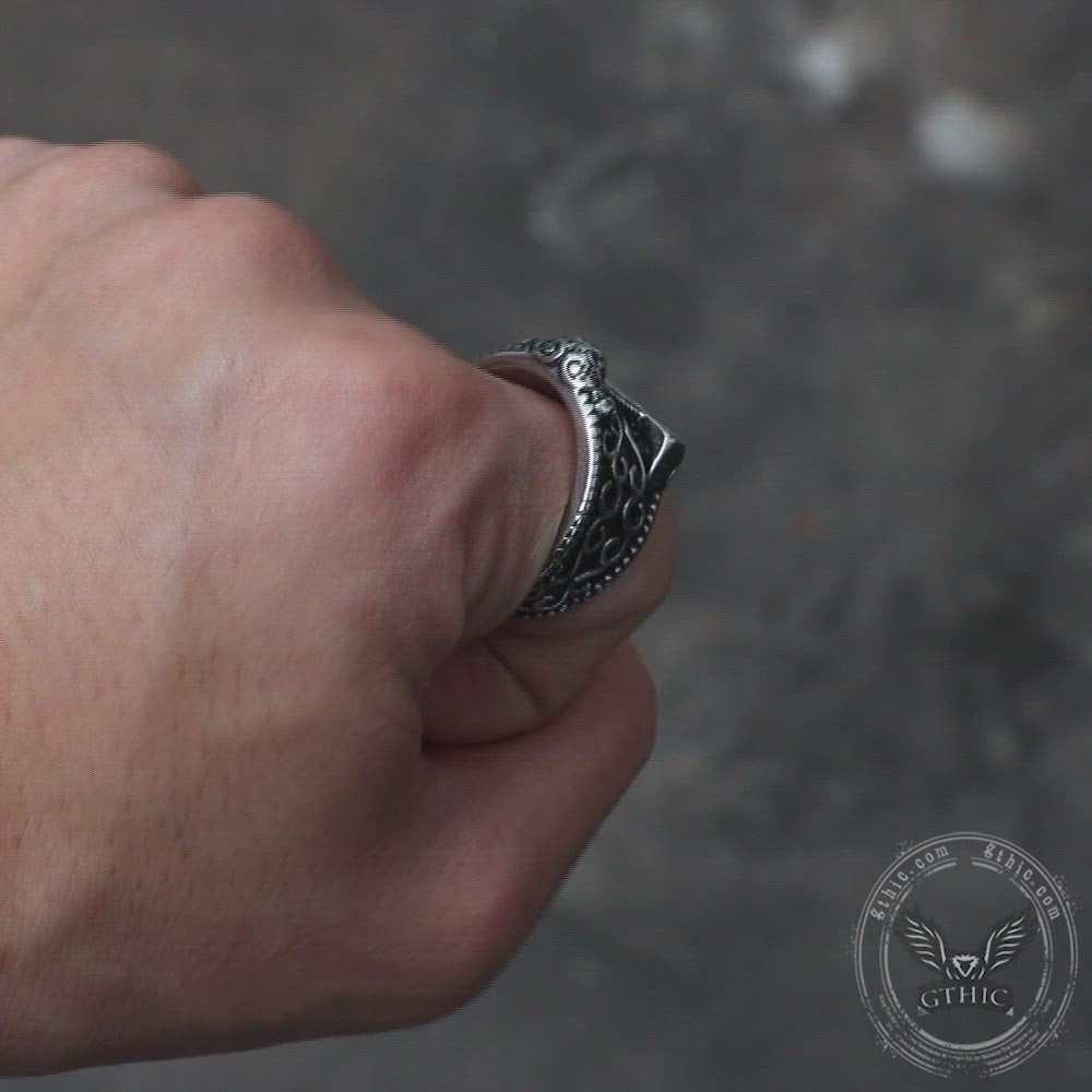 Mjöllnir Hammer Edelstahl Wikinger Ring