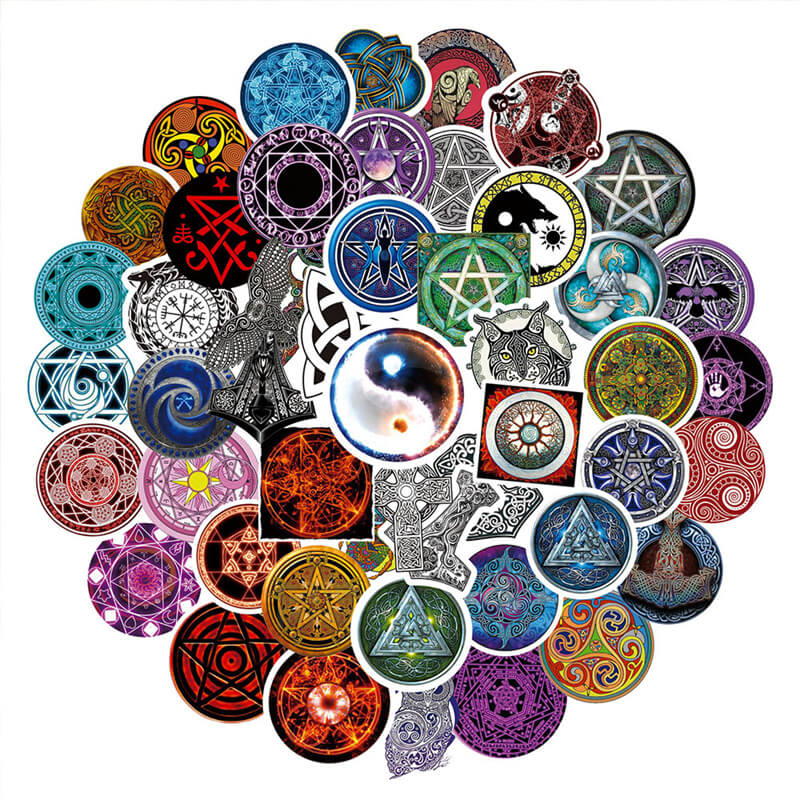 50 Pcs Nordic Viking Totem Waterproof Stickers | Gthic.com
