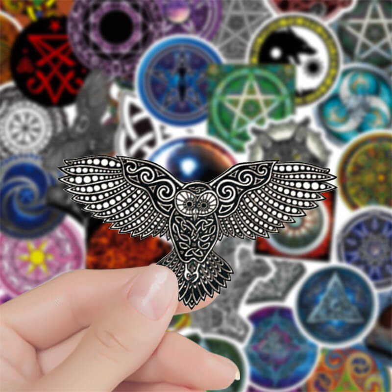 50 Pcs Nordic Viking Totem Waterproof Stickers | Gthic.com