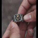Golden Lion Stainless Steel Beast Ring