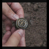 Futhark Runen Kompass Wikinger Ring