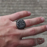 Vegvisir Magic Compass Wikinger-Ring aus Edelstahl