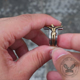 Crucifixion of Jesus Stainless Steel Cross Ring
