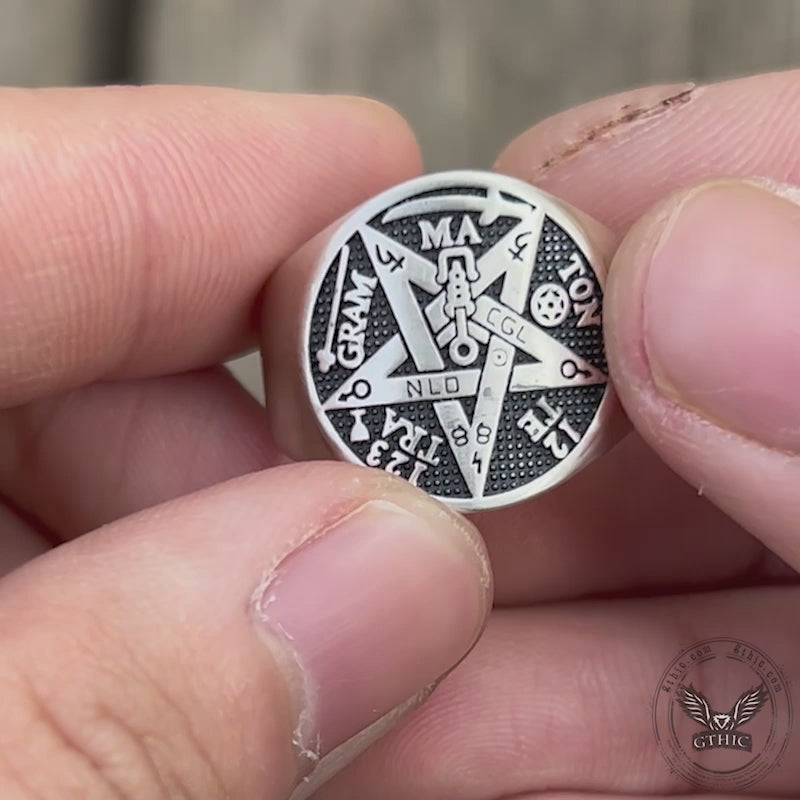 Pentagram Seal Of Solomon Sterling Silver Ring