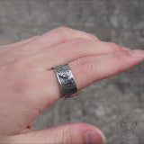 Howling Lone Wolf Stainless Steel Ring