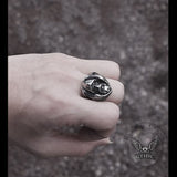 Mythology Odin Wolf Stainless Steel Viking Ring
