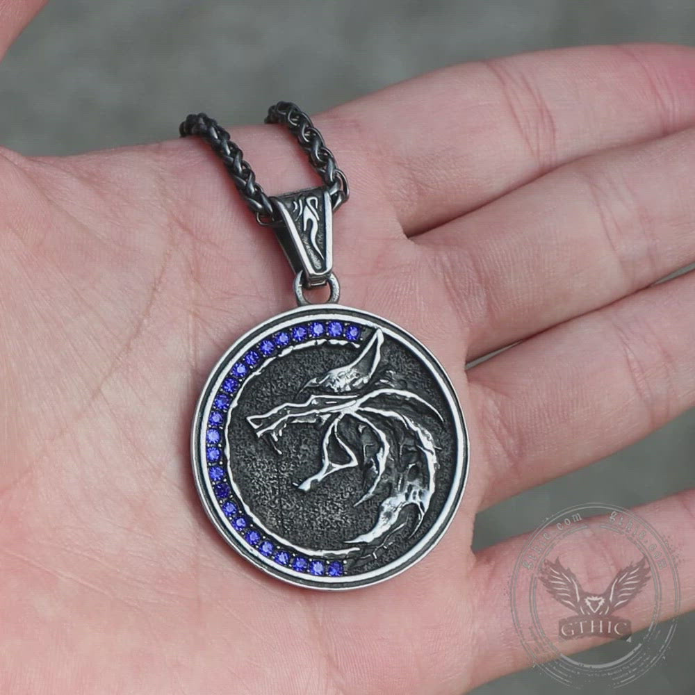 Ferocious Nordic Wolf Stainless Steel Pendant