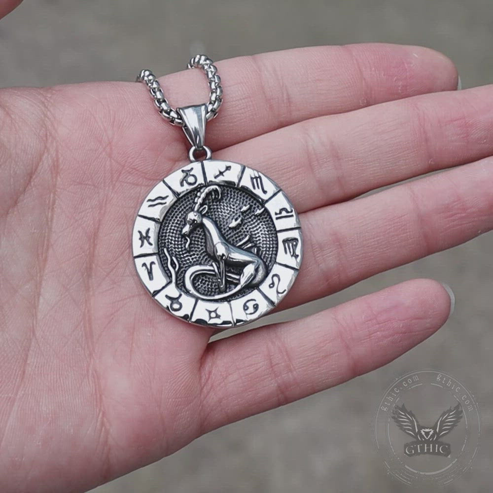 Capricorn Stainless Steel Pendant