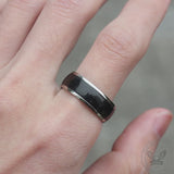 Polished Valknut Titanium Band Viking Ring