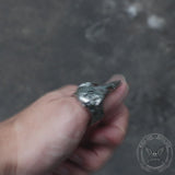 Icelandic Vegvisir Raven Stainless Steel Ring