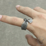 Goshawk Eagle Stainless Steel Animal Ring