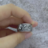 Domineer Lion Head Sterling Silver Animal Ring