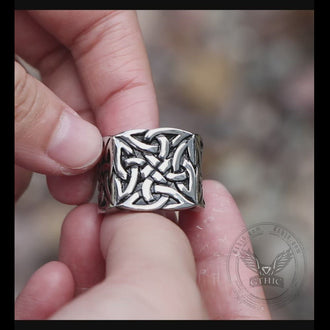 Celtic Knot Stainless Steel Viking Ring