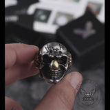 Joker Sterling Silver Skull Ring