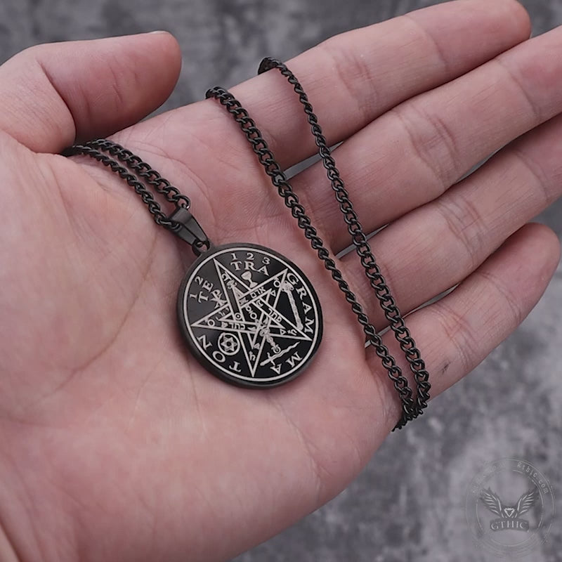 Pentagram Seal Of Solomon Stainless Steel Necklace