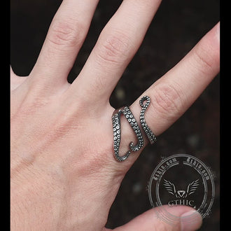 Octopus Arms Stainless Steel Ring