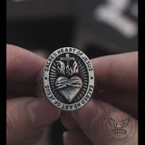 Sacred Heart of Jesus Sterling Sliver Ring