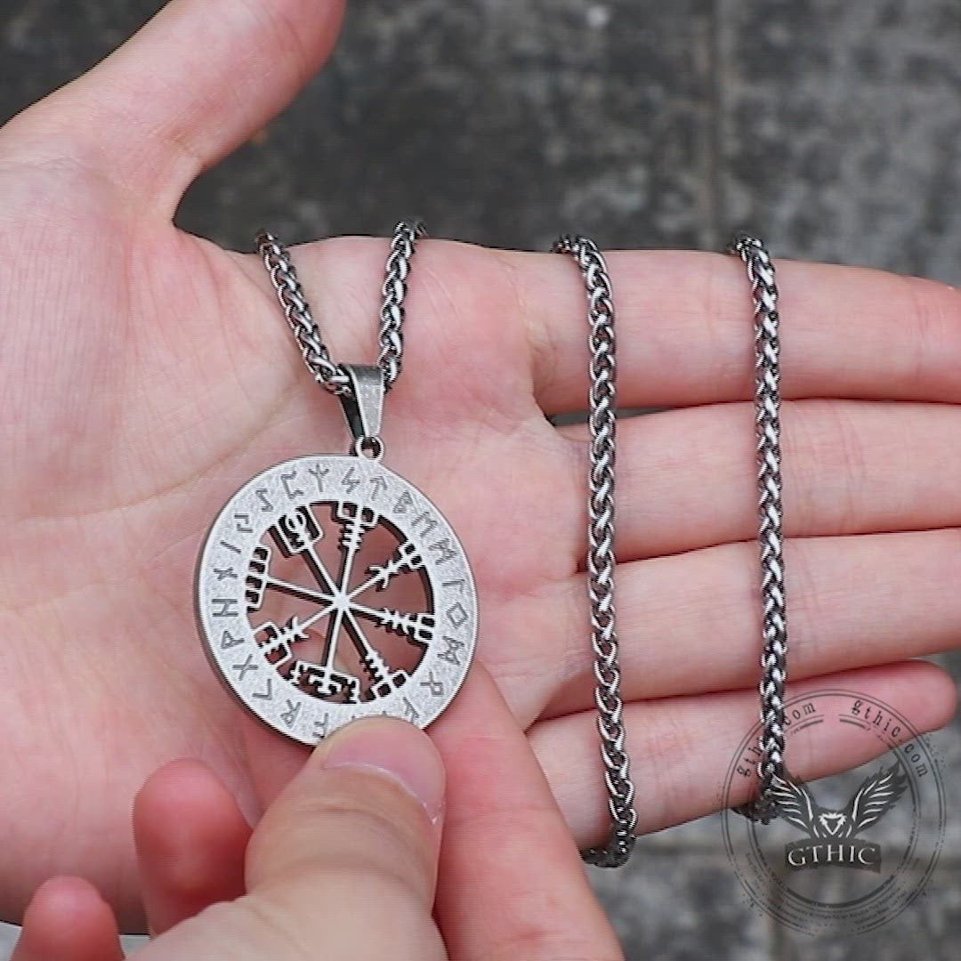 Vegvisir Viking Compass Stainless Steel Pendant