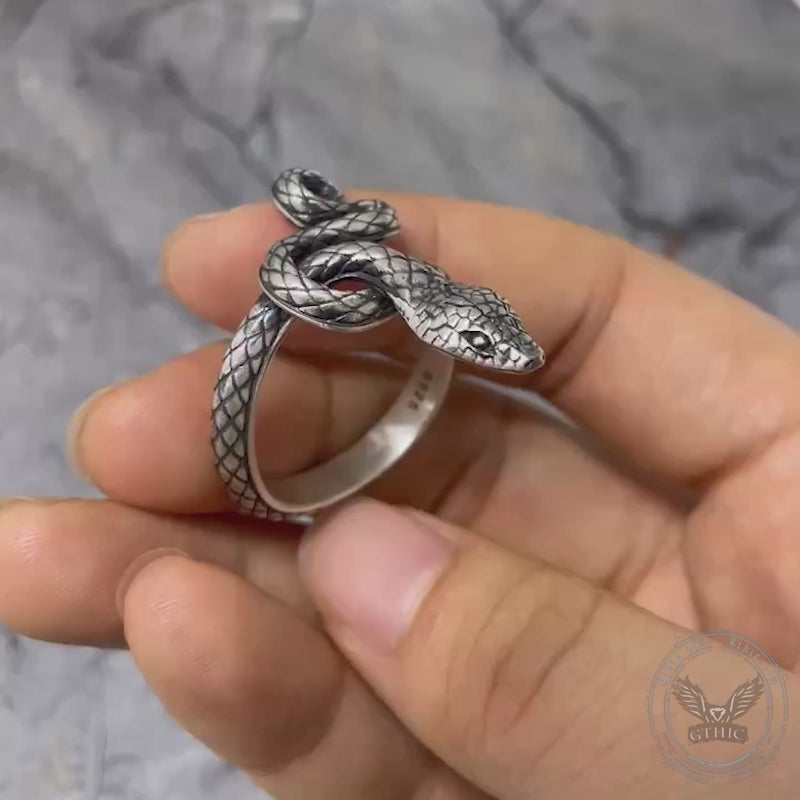 Covetous Silver Serpent Sterling Silver Ring