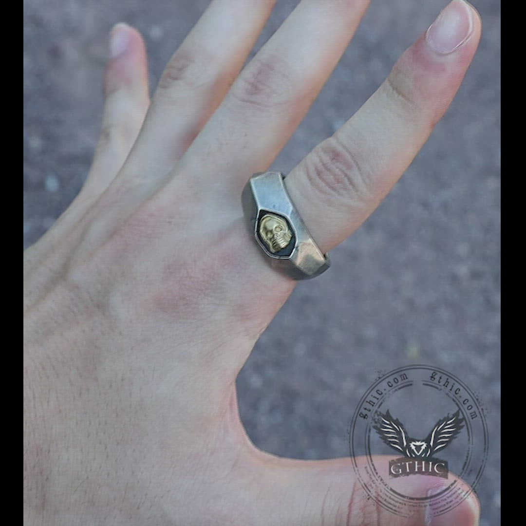 Bague de motard en argent sterling Not To Say Skull