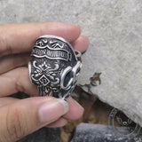 Morior Invictus Sterling Silver Ring