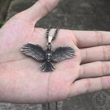 Schedel adelaar roestvrijstalen hanger