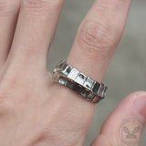 Dragon Spine CZ Stone Stainless Steel Punk Ring