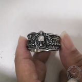 Goth schedel sterling zilveren ring