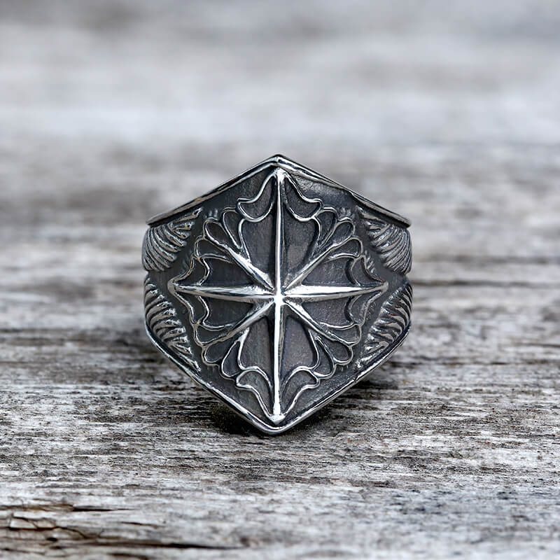 Point Al Rin Design 8 Point Star Sterling Silver Ring – GTHIC