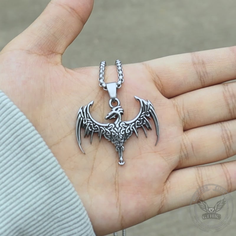 Celtic Dragon Stainless Steel Viking Pendant