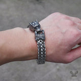 Tail-biting Wolf Stainless Steel Bracelet