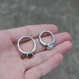 Gothic Gem-Set Stainless Steel Ring